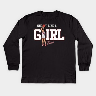 Shoot Like a Girl Kids Long Sleeve T-Shirt